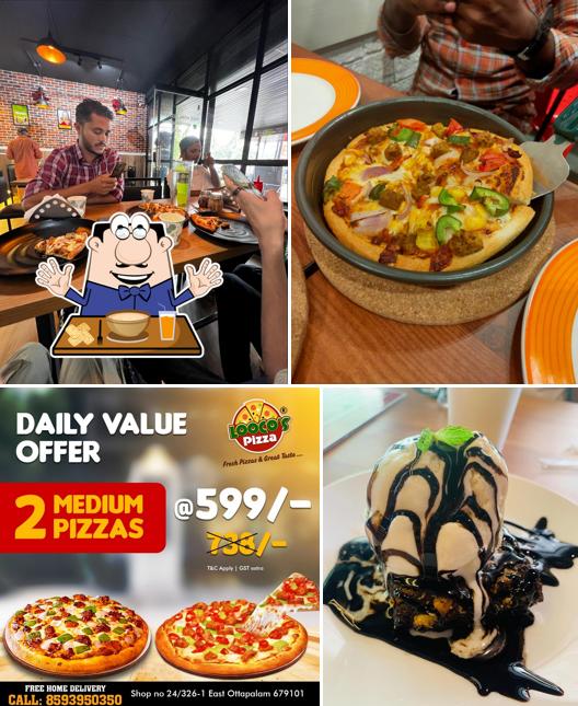Food at Looco's Pizza Ottapalam
