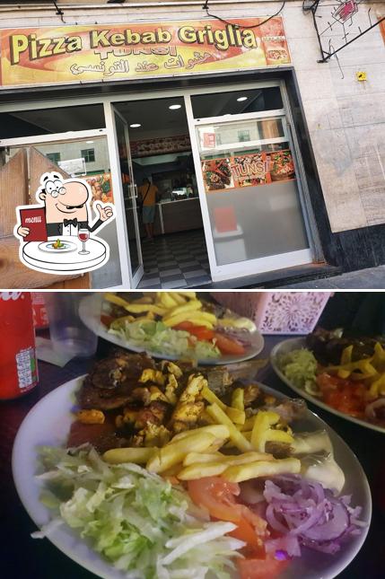 Cibo al Pizza Kebab Griglia Tunsi