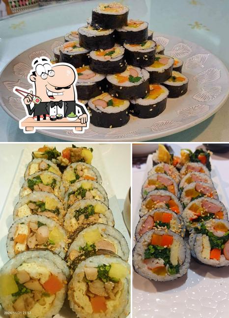 Try out various sushi options