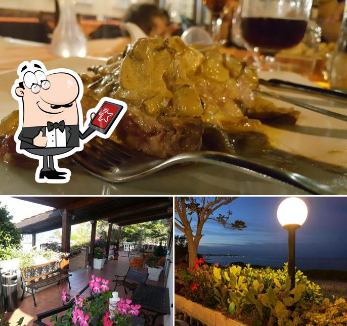 La foto della esterno e cibo di Ai Quattro Venti