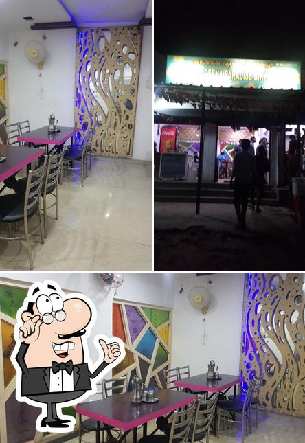 The interior of Al-madeena Paradise Biriyani's