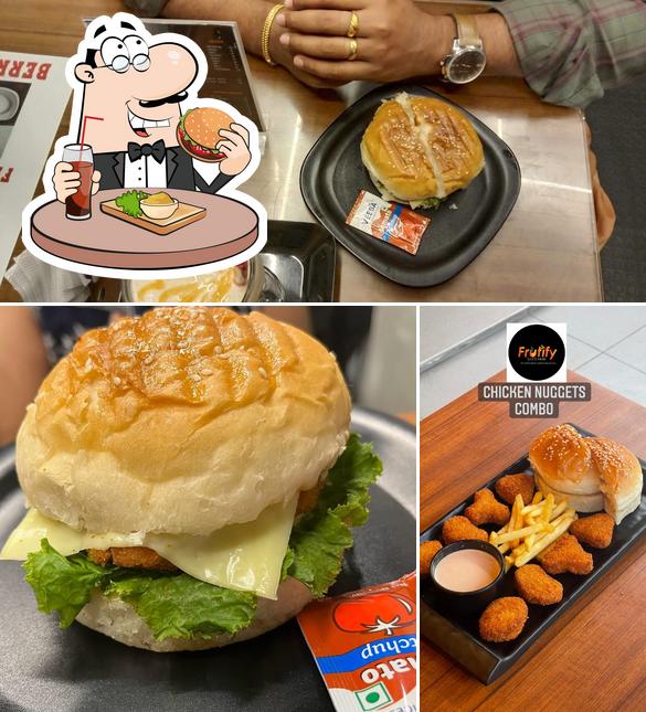 Try out a burger at Frutify