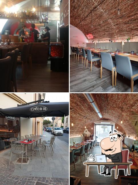 Gli interni di Pizzeria Civico 35