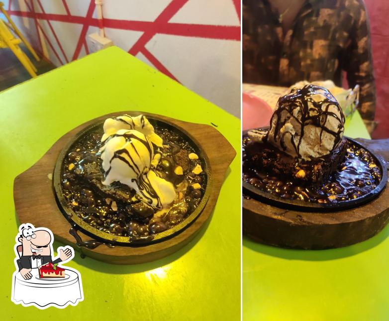 THE THREE MONKEY'S UNDERGROUND CAFE offers a selection of sweet dishes