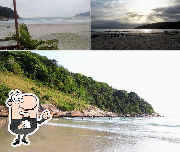 Desfrute da vista da área externa do Quiosque Guaiúba