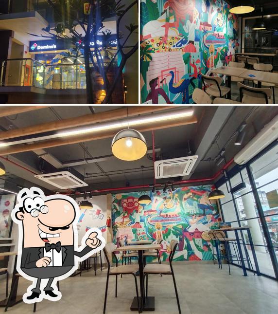The interior of Domino's Pizza