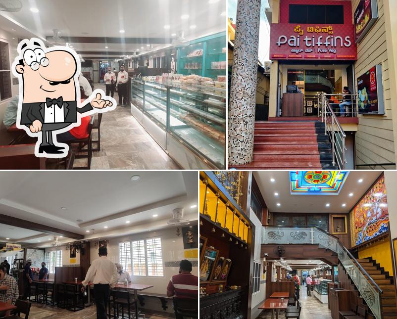 Take a seat at one of the tables at Pai Tiffins Mangalore