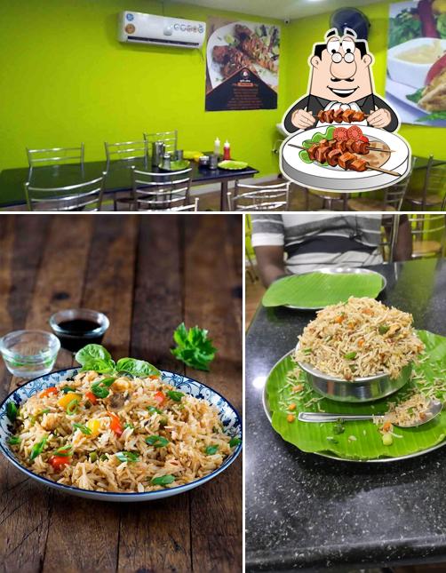 The picture of food and interior at Grill And Dine