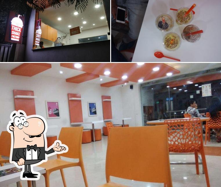 This is the image showing interior and food at The Thickshake Factory