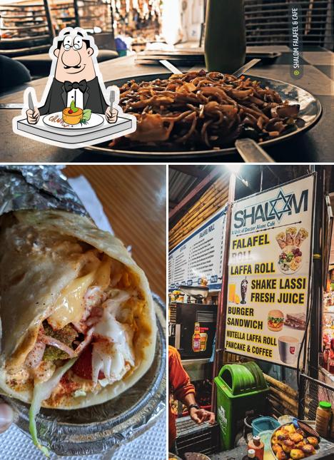 Food at Shalom Falafel Cafe שלום פלאפל