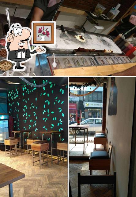 Take a seat at one of the tables at Stoned Monkey