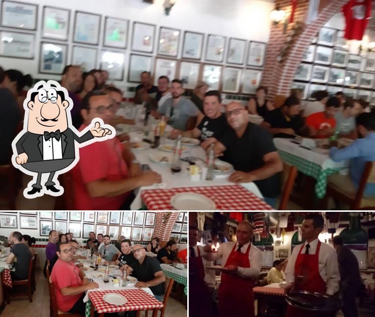 O interior do L'Osteria do Piero