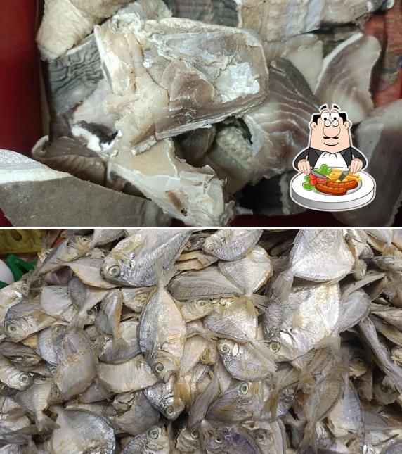 Food at Dry fish spot hole sail and retail enath