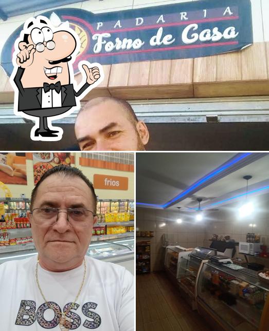 O interior do Padaria Forno de Casa
