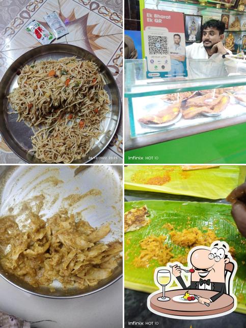 Food at Sri Amman Chettinadu Hotel