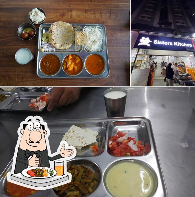 Take a look at the image displaying food and interior at Sisters Kitchen