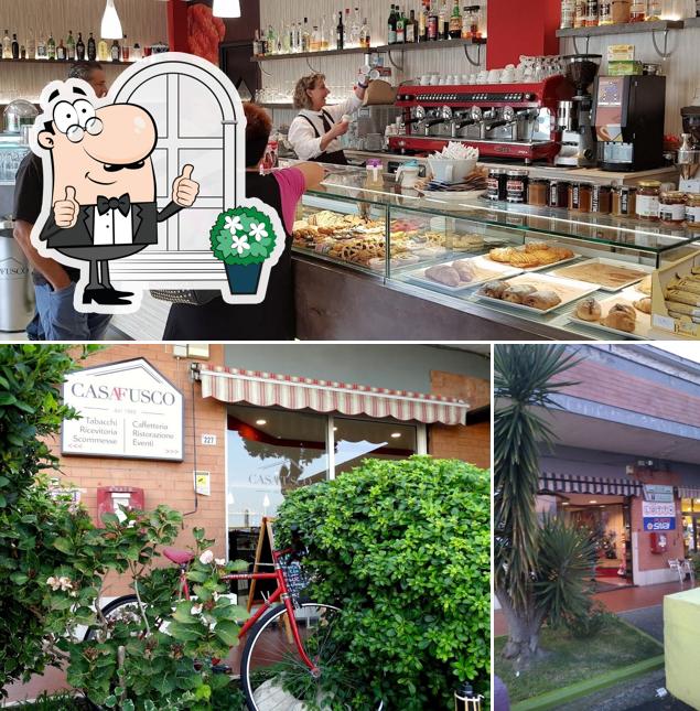 Questa è la immagine che presenta la esterno e cibo di Casafusco