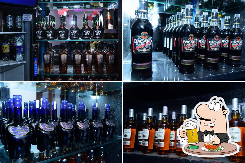 You can get a glass of light or dark beer