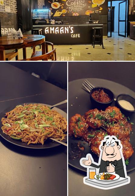 Among different things one can find food and interior at Amaan's Cafe & resturant