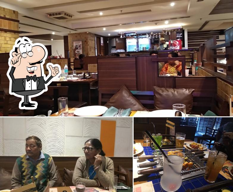 The interior of Barbeque Nation