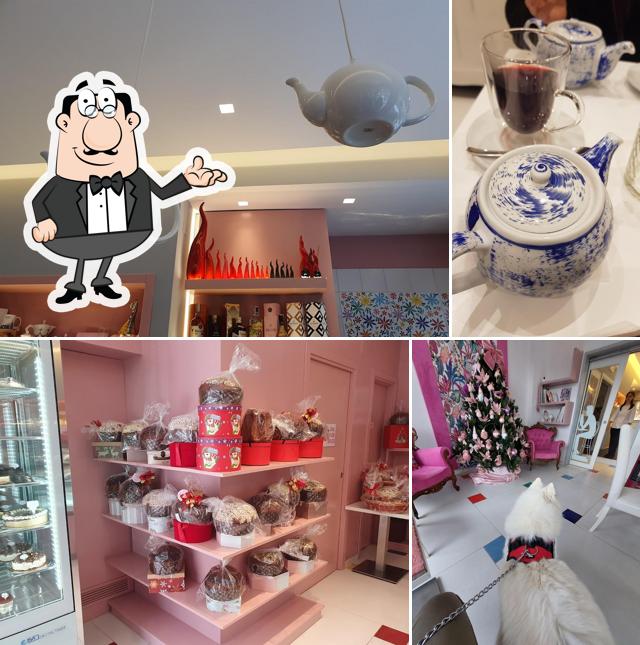La immagine di interni e bevanda da Baunilha pasticceria