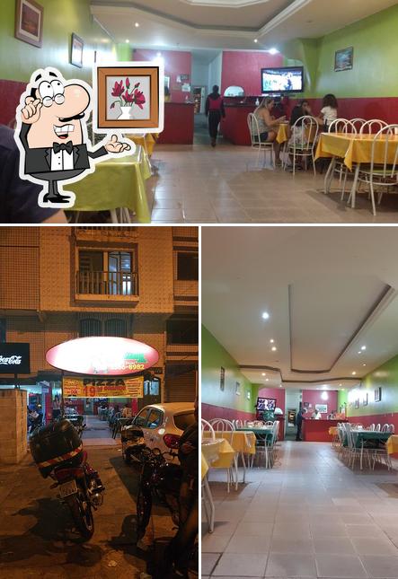 O interior do Pizzaria La Bella
