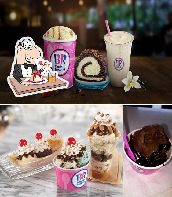 Baskin Robbins provides a range of desserts