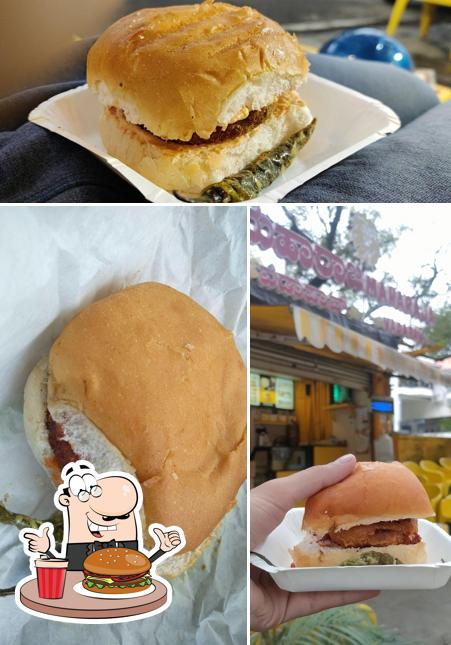 Get a burger at Maharaja Vadapav