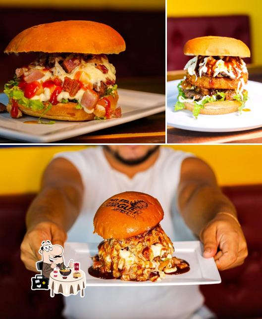 Sanduíche de carne de porco desfiada em ALL STAR BURGUER