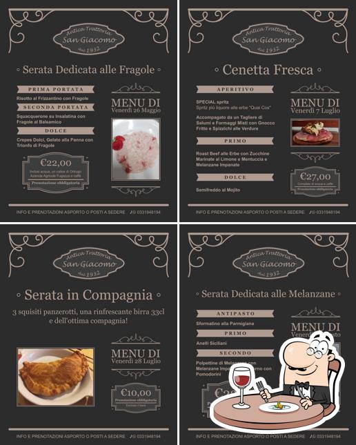 Platti al Trattoria San Giacomo