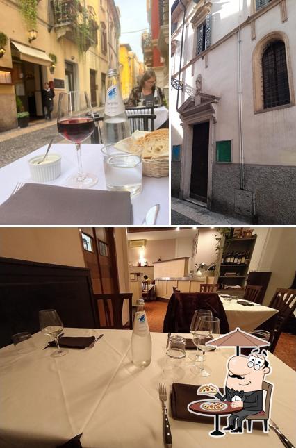 Il Vicoletto Trattoria si caratterizza per la esterno e tavolo da pranzo