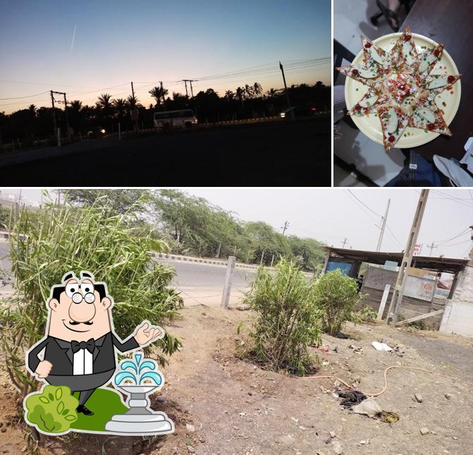 Take a look at the image depicting exterior and food at Shree Uma Dining Hall