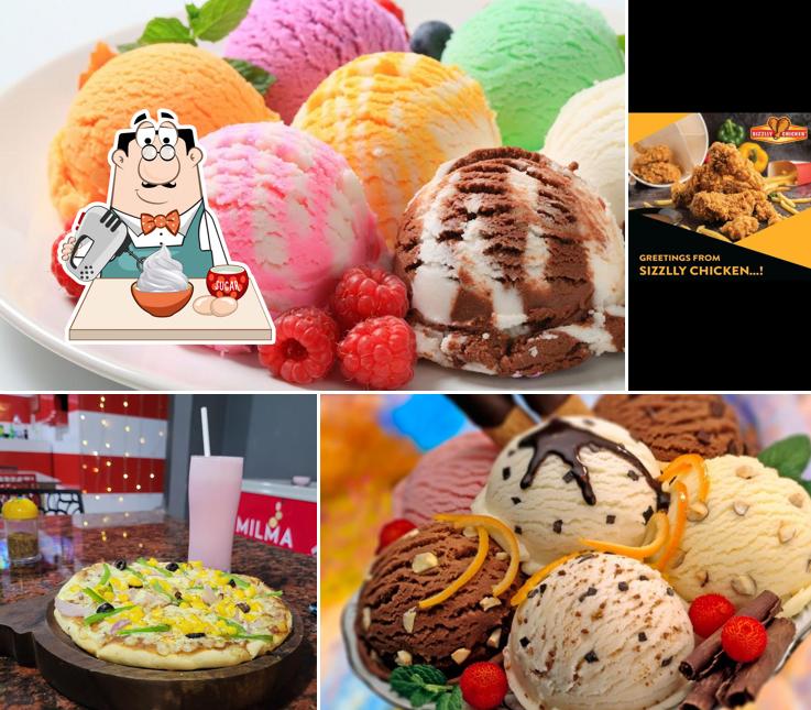 Sizzlly chicken offers a selection of desserts