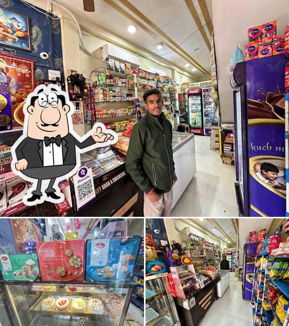 Take a seat at one of the tables at Viraj bakery and daily needs