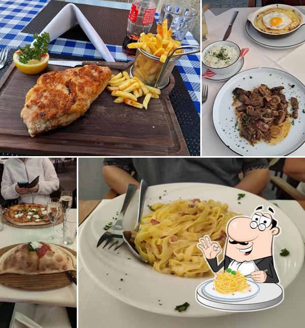 Spaghetti alla carbonara al Al Ponte - Restaurant Pizzeria Terrasse