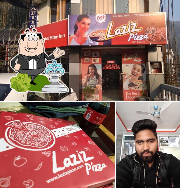The exterior of Laziz Pizza Garhwal And Restaurant