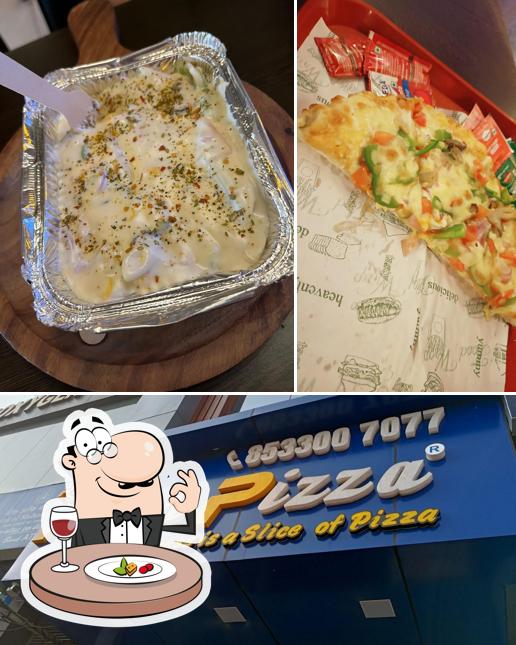 This is the image displaying food and exterior at Roms Pizza