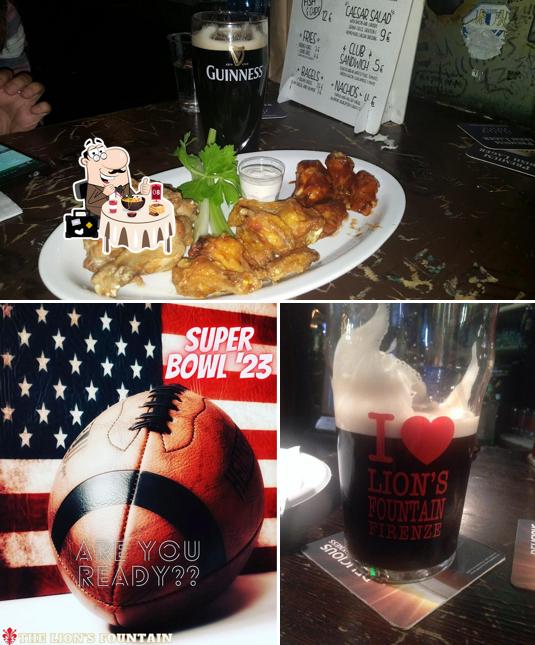 Tra le varie cose da The Lion's Fountain Irish Pub si possono trovare la cibo e birra