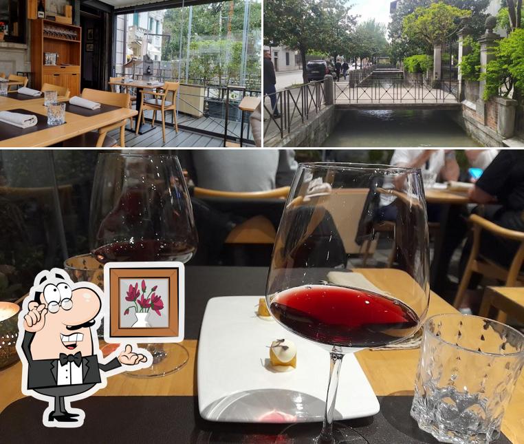 Tra le varie cose da Aquila Nera Ristorante si possono trovare la interni e esterno