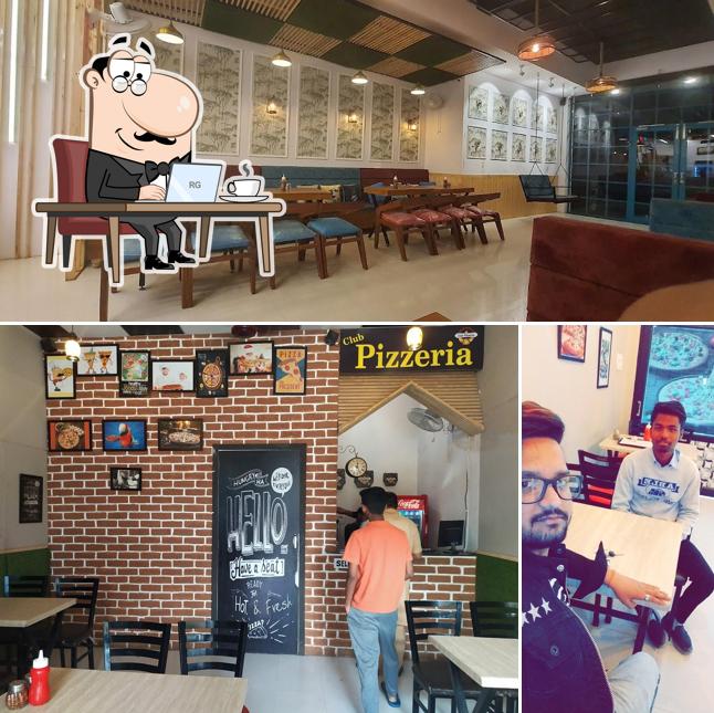 The interior of Club Pizzeria