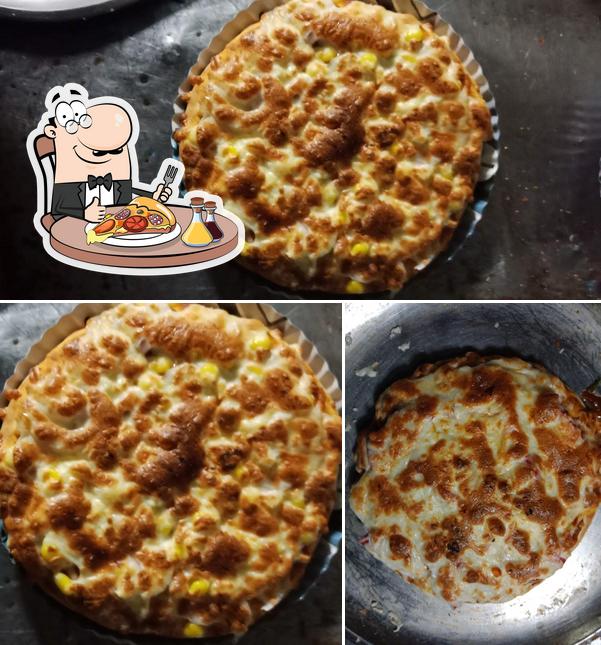 Pick various types of pizza
