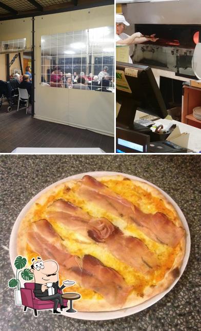 Dai un’occhiata alla immagine che presenta la interni e la carne di Pizza +