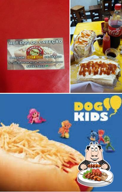 Comida em Hot Dog Do Cabeção