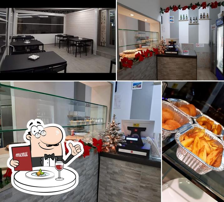 La cibo e interni del ristorante