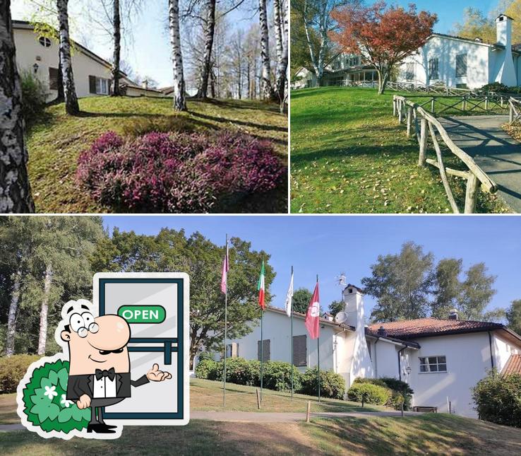Puoi goderti l'aria fresca dal dehors di Ristorante Golf Hotel Le Betulle