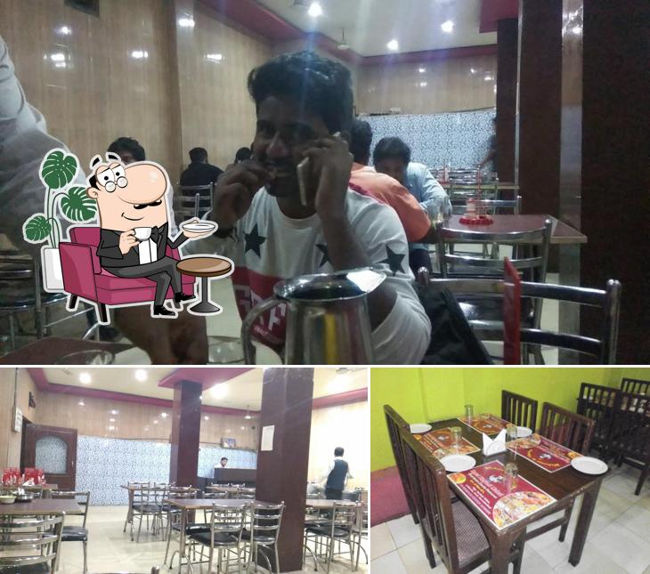 The interior of Hotel Biryani Mahal