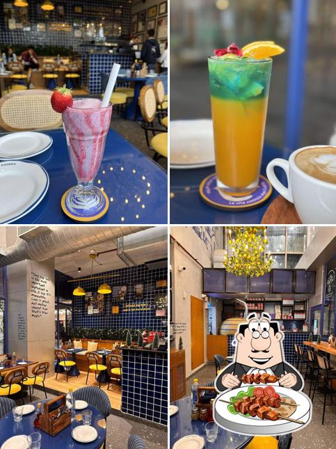 Among different things one can find food and interior at Cecilia’s Pizzeria