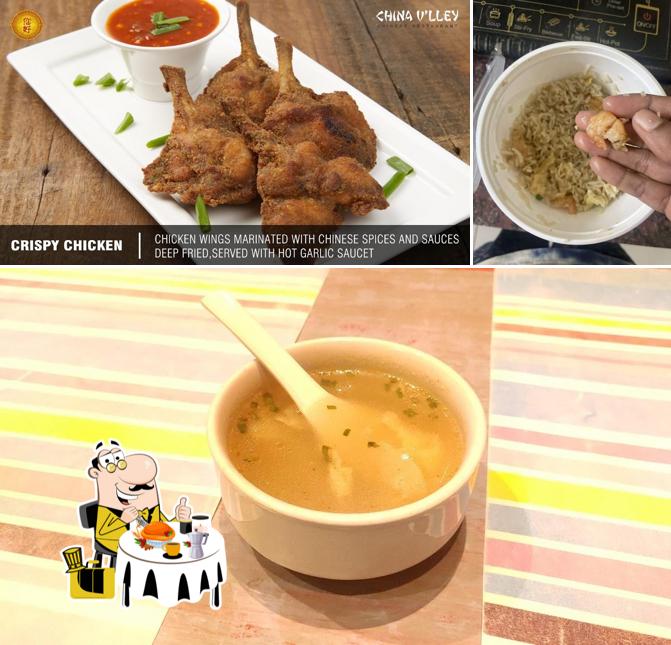 Food at China V'lley Chinese Restaurant