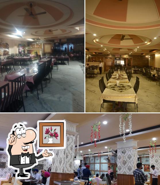 The interior of Daawat Vegetarian Family Restaurant