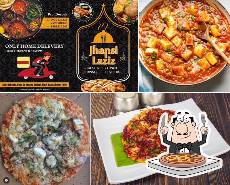 Try out pizza at Jhansi laziz